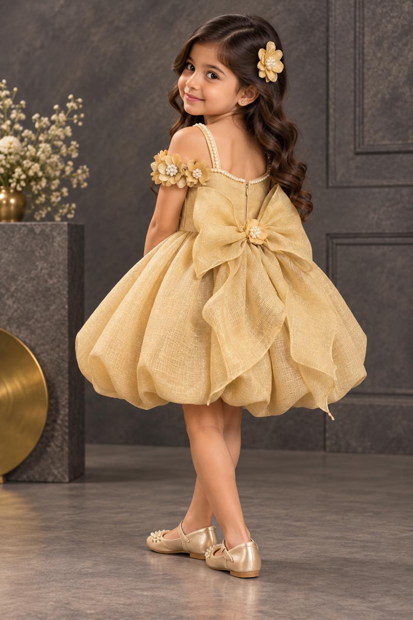 Aurelia – Golden Shimmer Fairy Bubble Dress