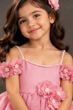 Rose – Blush Pink Shimmer Fairy Bubble Dress