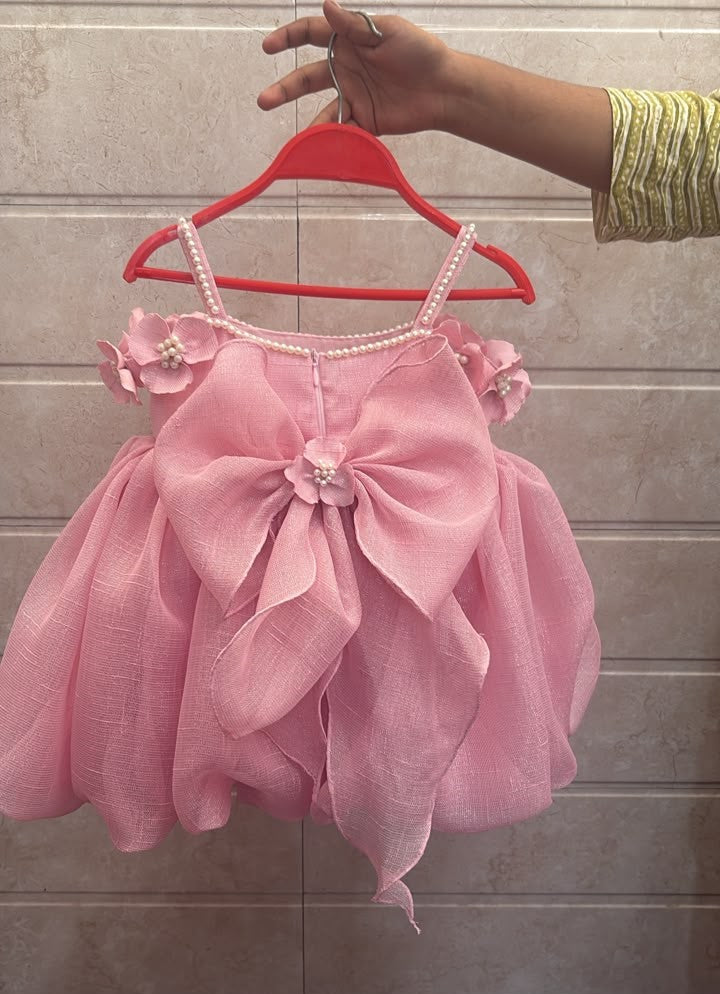 Rose – Blush Pink Shimmer Fairy Bubble Dress