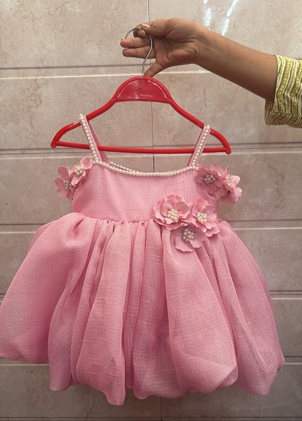Rose – Blush Pink Shimmer Fairy Bubble Dress